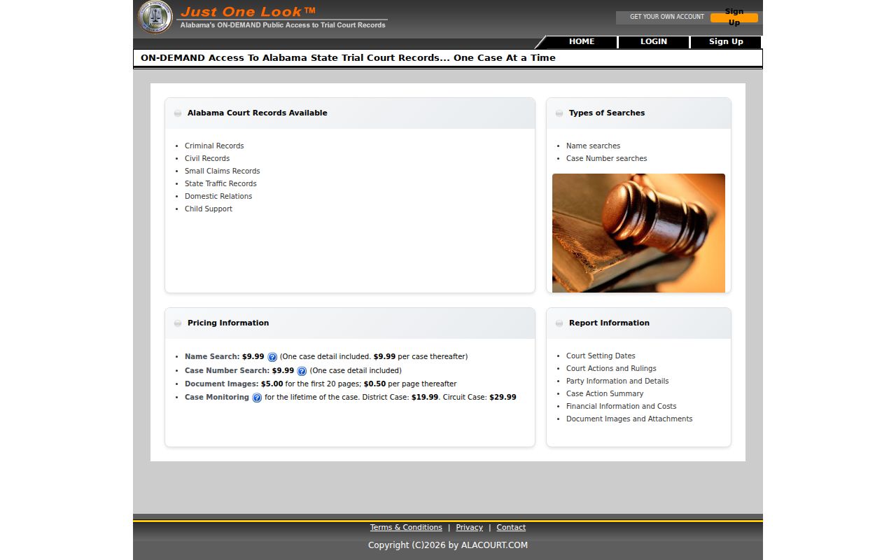 Tallapoosa County Circuit Clerk AlacourtACCESS court records search