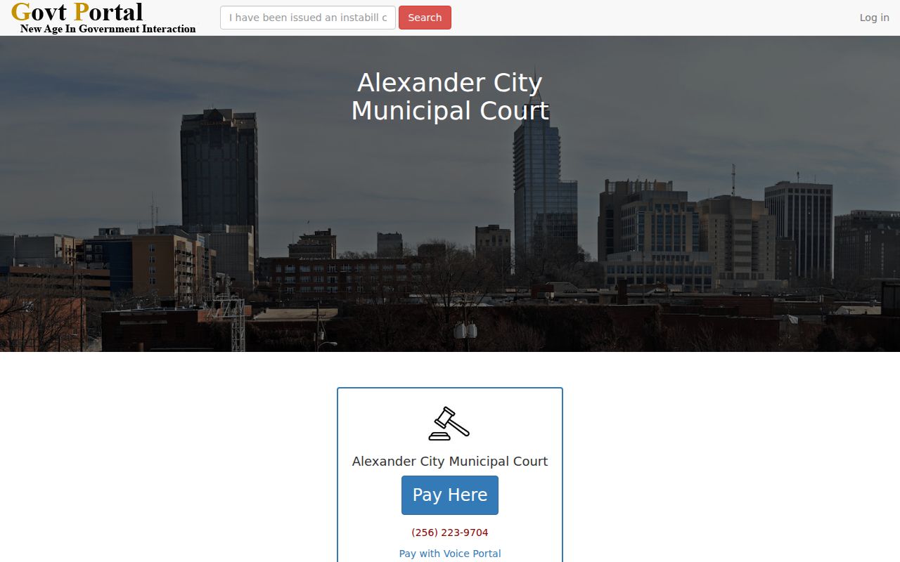 Tallapoosa County arrest and charge records Alexander City payment portal