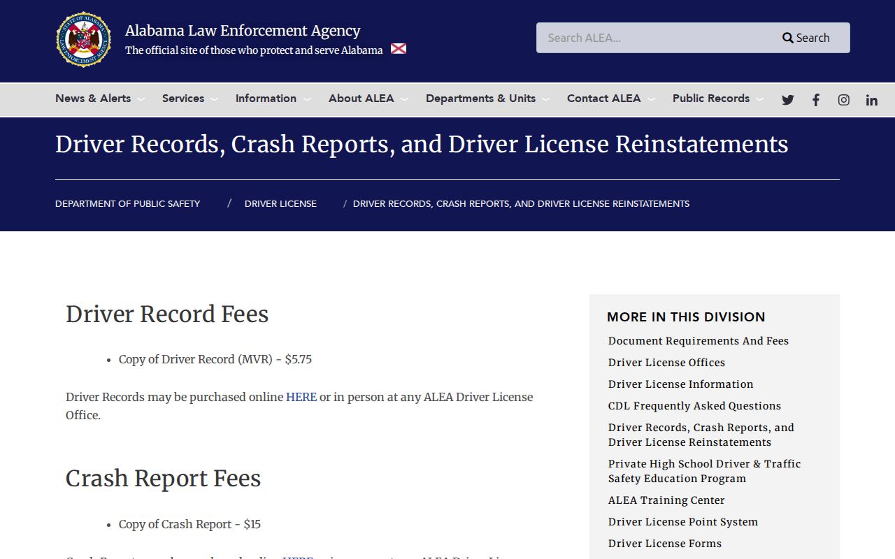 Tallapoosa County arrest records ALEA driver and crash report channel