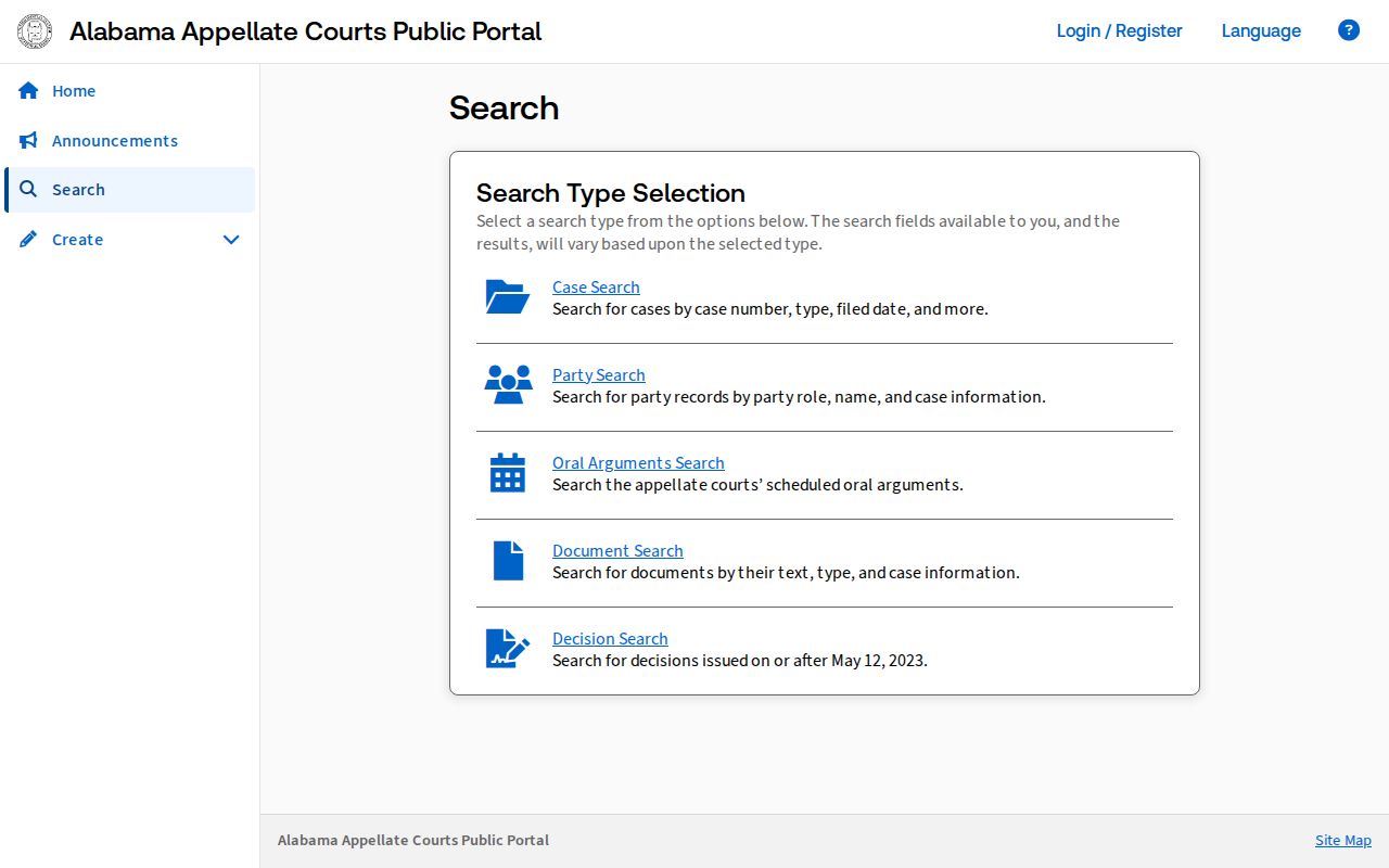 Tallapoosa County court dockets Alabama appellate portal
