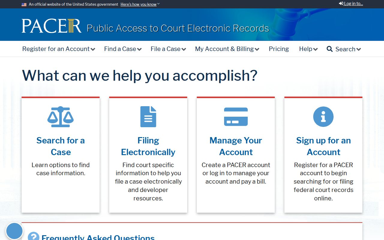 Tallapoosa County federal court dockets PACER portal