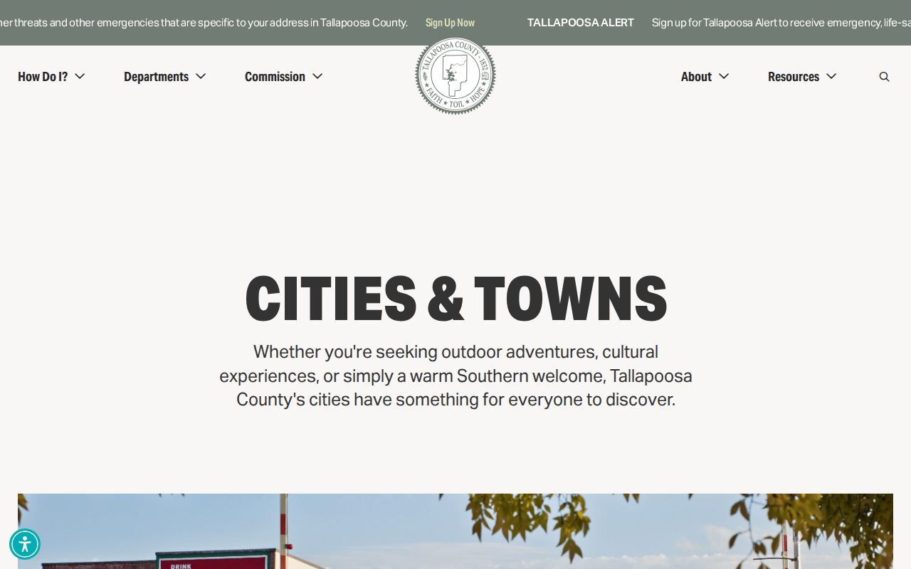 Tallapoosa County cities served by local court records offices