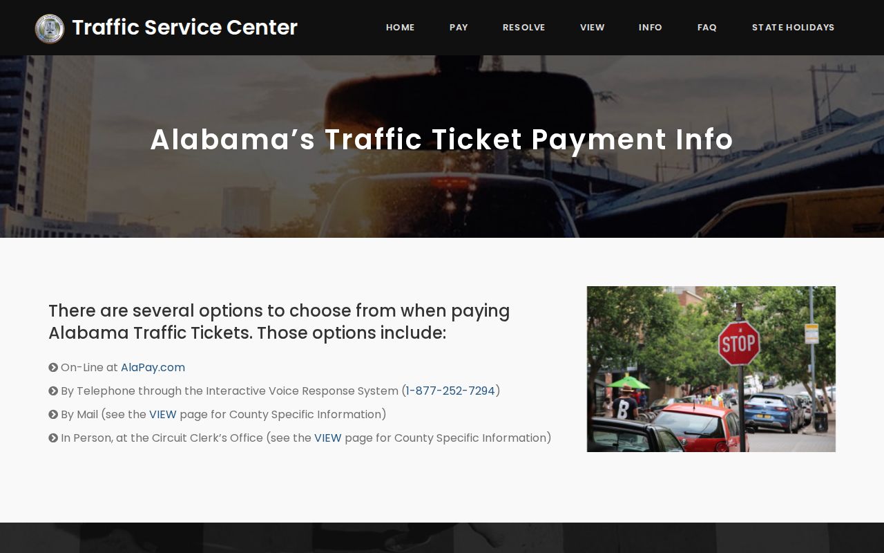 Tallapoosa County traffic court records Alabama Traffic Service Center